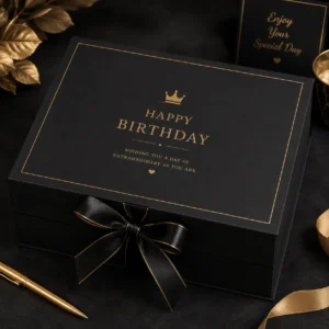 Luxury Birthday Gift Box – Black & Gold | Color kraft