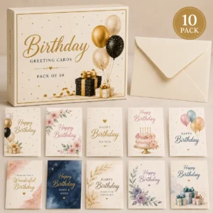 Birthday Greeting Card – Pack of 10 | Color kraft