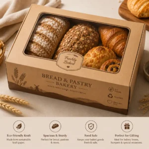 Bread & Pastry Kraft Bakery Box | Color kraft