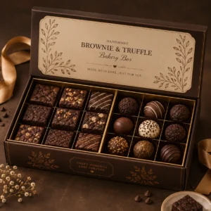 Brownie & Truffle Bakery Box | Color kraft