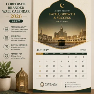 Corporate Branded Wall Calendar 2026 – A3 | Color Craft