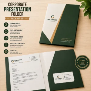 Corporate Presentation Folder – Pack of 10 | Color kraft