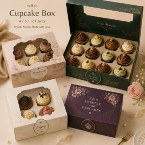 Cupcake Box – 4 / 6 / 12 Cavity | Color kraft