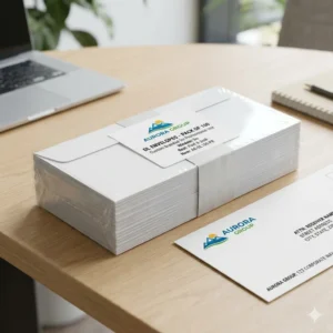 Custom Branded DL Envelope – Pack of 100 | Color kraft
