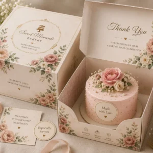 Custom Printed Cake & Bakery Box | Color kraft
