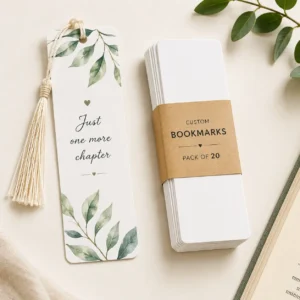 Custom Single-Sided Bookmark – Pack of 20 | Color kraft