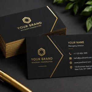 Gold Foil Business Cards – Pack of 50 | Color kraft