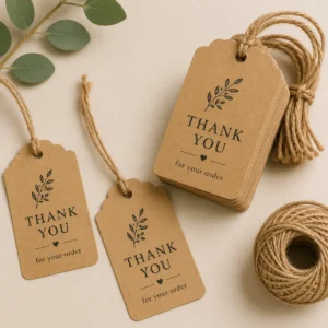 Kraft Gift Tags with Twine – Pack of 20 | Color kraft