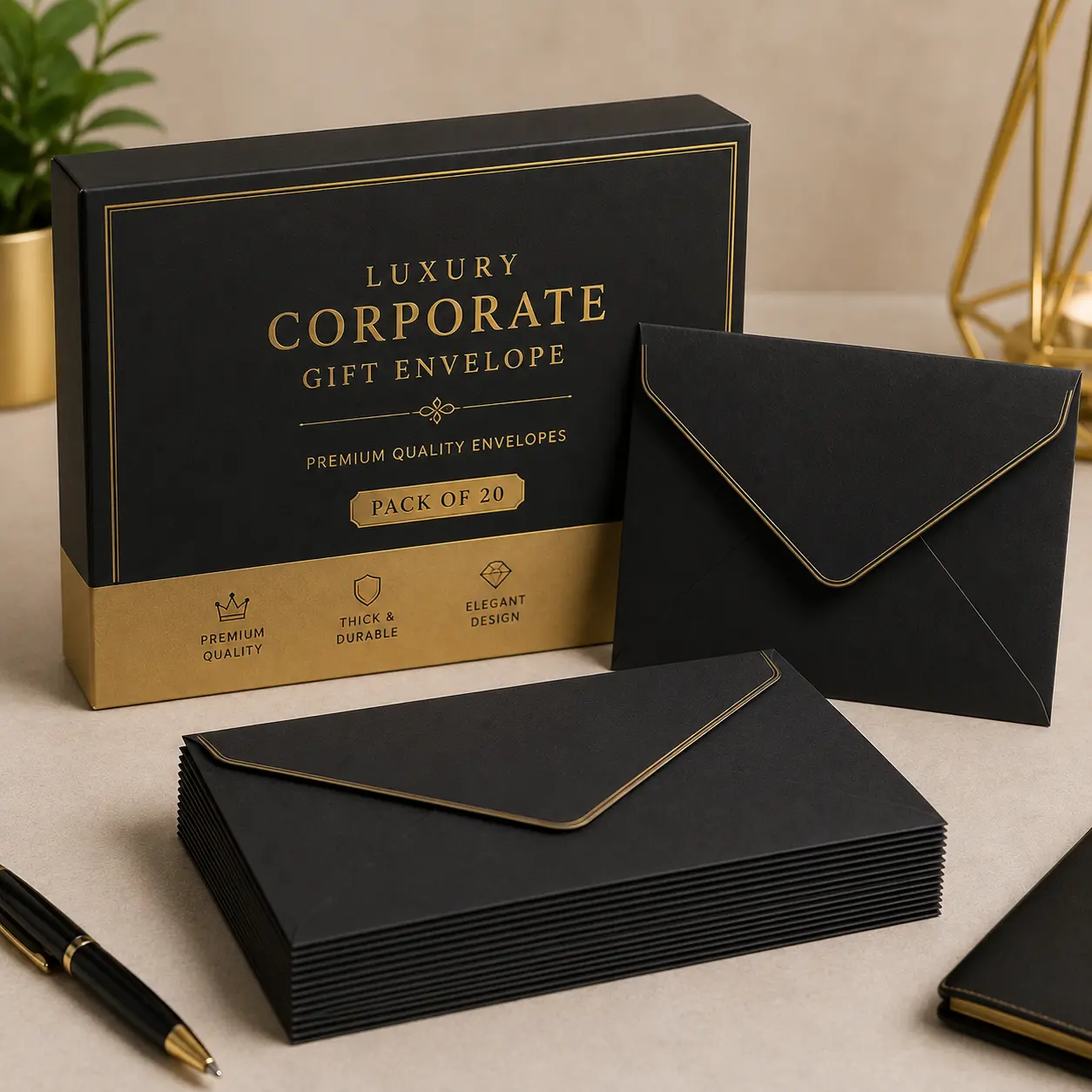 Luxury Corporate Gift Envelope – Pack of 20 | Color kraft