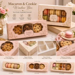 Macaron & Cookie Window Box | Color kraft