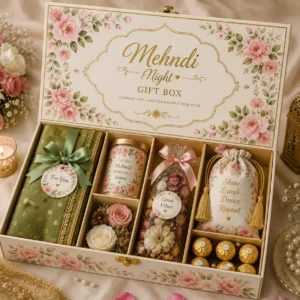 Mehndi Night Gift Box – Floral Design | Color kraft