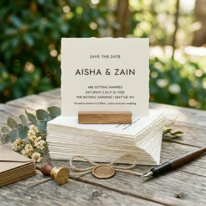 Minimalist Modern Wedding Invitation – Pack of 100 | Color kraft