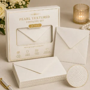 Pearl Textured Envelope – Pack of 20 | Color kraft