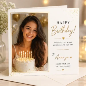 Photo Birthday Card – Personalized with Photo | Color kraft