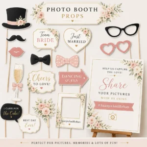 Photo Booth Props & Hashtag Sign | Color kraft