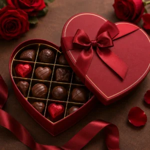 Premium Heart-Shaped Chocolate Gift Box | Color kraft