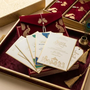 Premium Multi-Insert Shadi Card Set – Pack of 50 | Color kraft