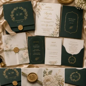 Premium Wedding Invitation Card Set – Color kraft