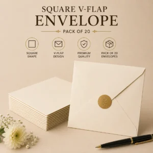 Square V-Flap Envelope – Pack of 20 | Color Craft