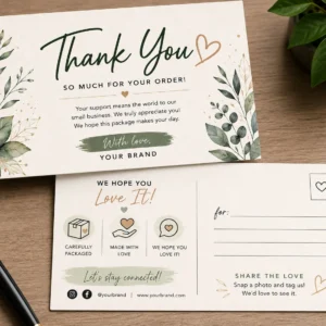 Thank You Postcard – Pack of 50 | Color kraft