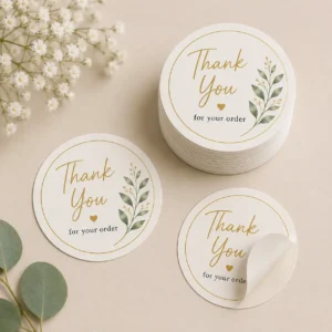 Thank You Sticker Seals – Pack of 100 | Color kraft