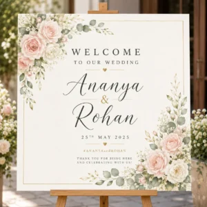 Wedding Welcome Sign – A2 Board Print | Color kraft