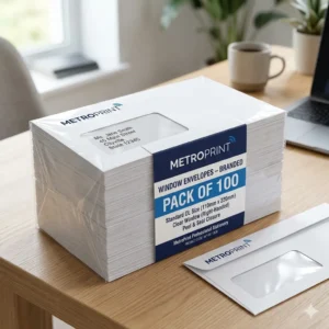 Window Envelope – Branded – Pack of 100 | Color kraft